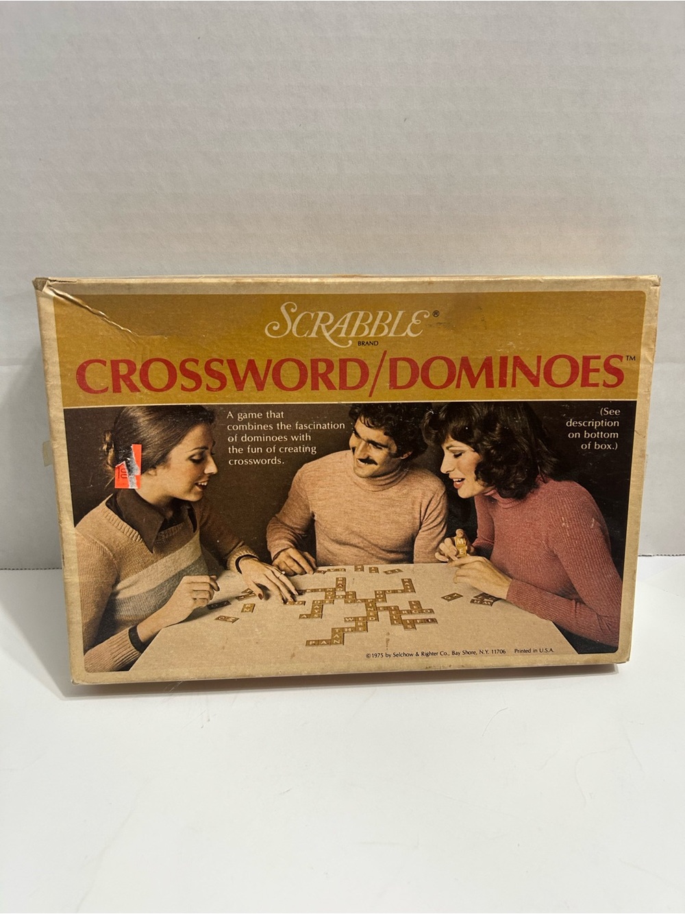 Scrabble Crossword/Dominoes - Word Game - Selchow & Righter - Vintage 1975